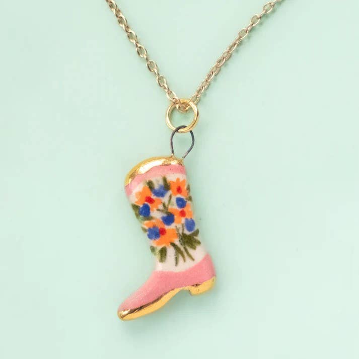 18K Stainless Steel Necklace - Boot