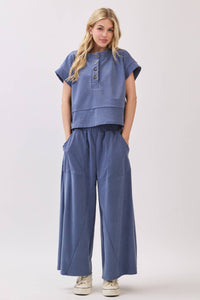 Boxy Corduroy Top - Denim