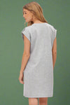 Tab Sleeveless Retreat Dress - Grey