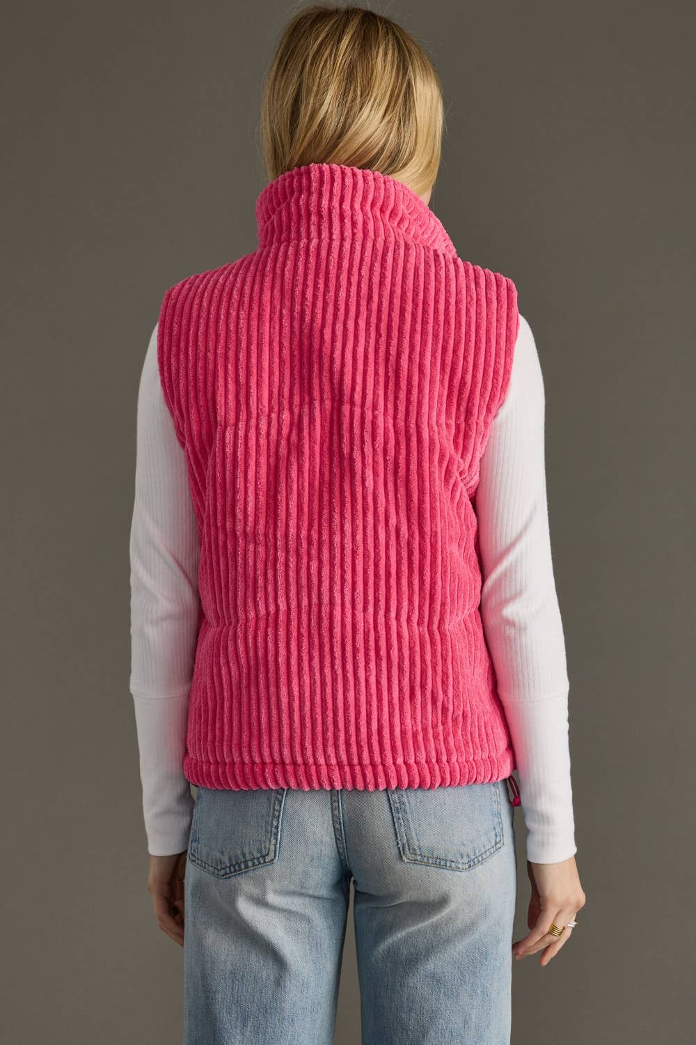 Pink Corduroy Vest