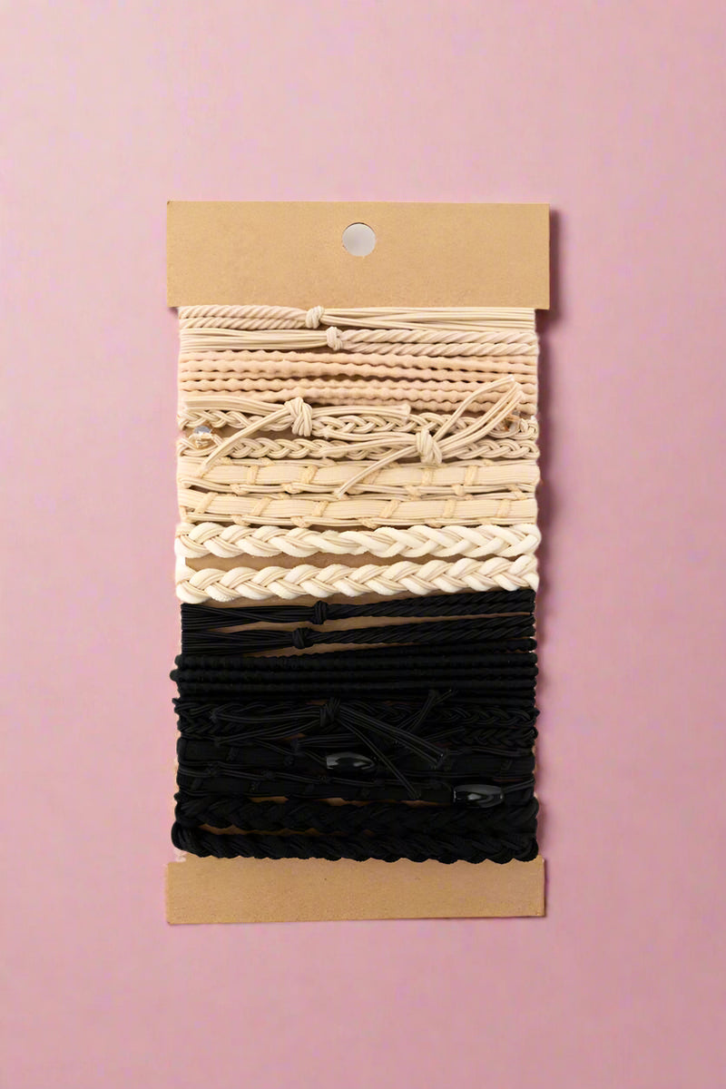 Bows & Knots Stackable Hair Tie Bracelet Set
