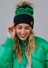 Navy & Green Midwest Pom Hat