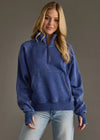 Quarter Zip Sweatshirt - Navy