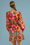Floral Border Printed Mini Dress