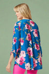 Lizzy Top - Teal Floral
