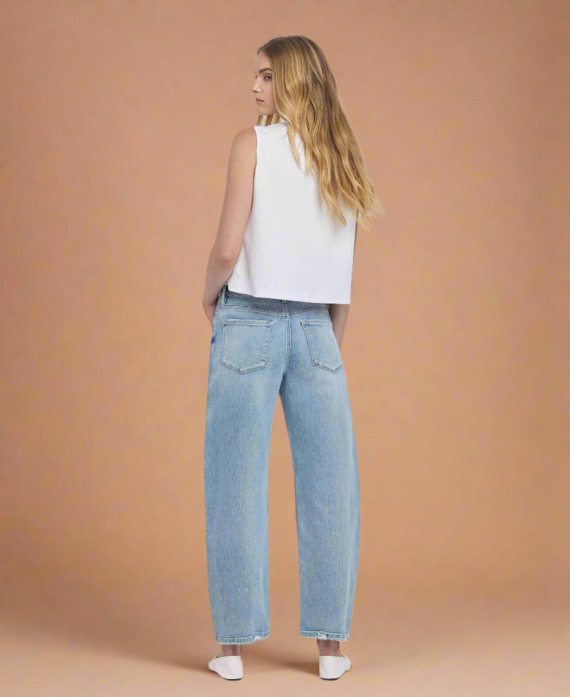 High Rise Barrel Leg Jeans LV2