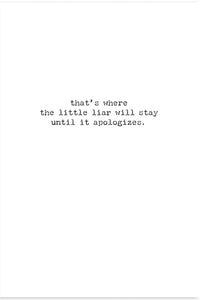 Little Liar Greeting Card