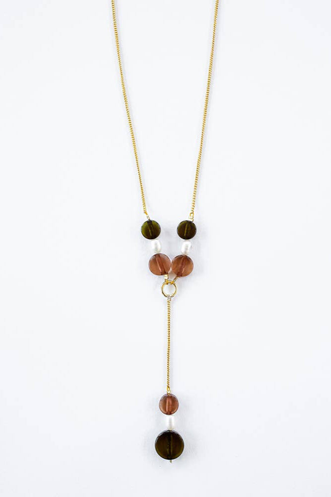 Mod Bead Necklace Gold