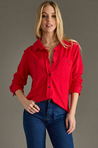 Super Soft Button Up - Red