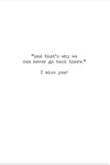 I Miss You Greeting Card
