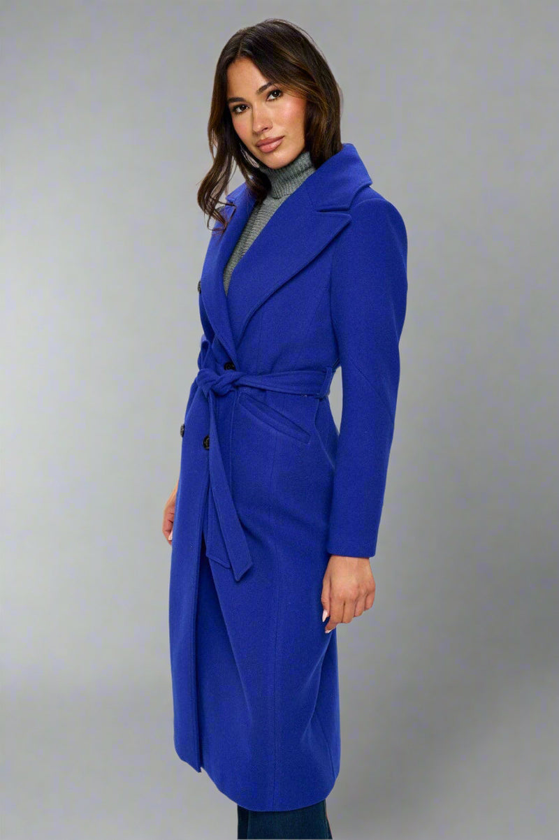 Sapphire Statement Double-Breasted Coat