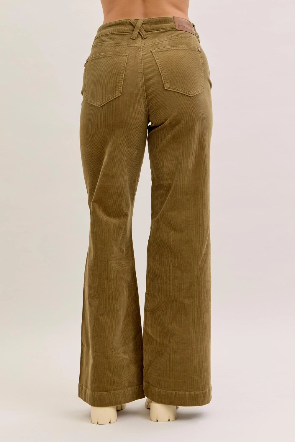 Hw Retro Wide Welt Pockets Corduroy Olive - JB02