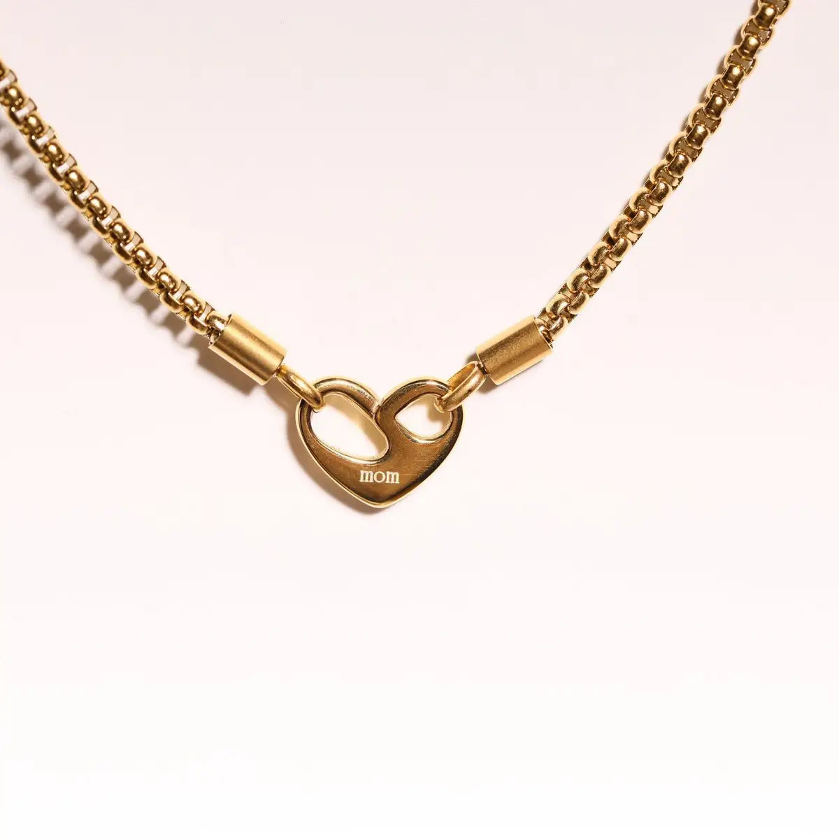 Stainless Steel Heart Necklace - Mom