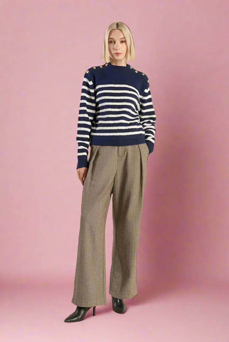 Pullover Navy Striped Sweater