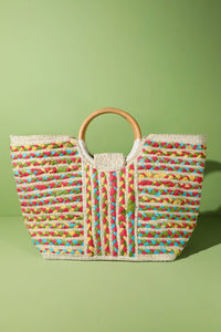 Knotra Jute Wood Handle Bag