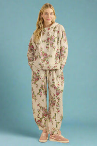 Printed French Terry Pants - Floral