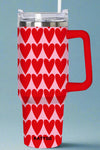 Girly Red Hearts 40 Oz Tumbler