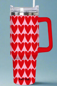 Girly Red Hearts 40 Oz Tumbler