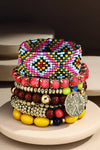 7- Strand Multi Shape Bracelet Set Canary