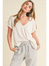 Zoie Rolled Sleeve Tee - White