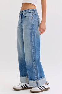 Low Rise Wide Leg With Cuff C266