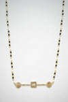 Axis Beaded Necklace Gold