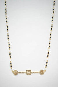 Axis Beaded Necklace Gold