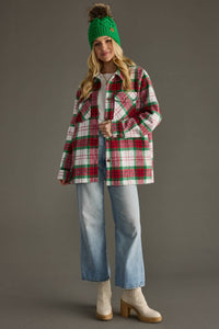 Red, Green & White Plaid Jacket