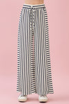 Striped Wide-Leg Pants - Ivory