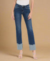 Mid Rise Cuffed Slim Straight Jeans L7