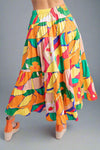 Tiered Floral Maxi Skirt - Beige Mango