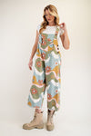 Flower Power Overalls - Olive