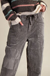 Washed Stretch Corduroy Pants - Ash