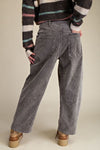 Washed Stretch Corduroy Pants - Ash