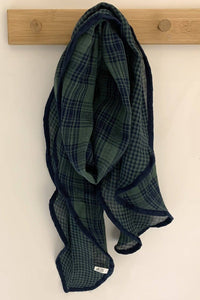 Checkered Autumn Scarf - Green