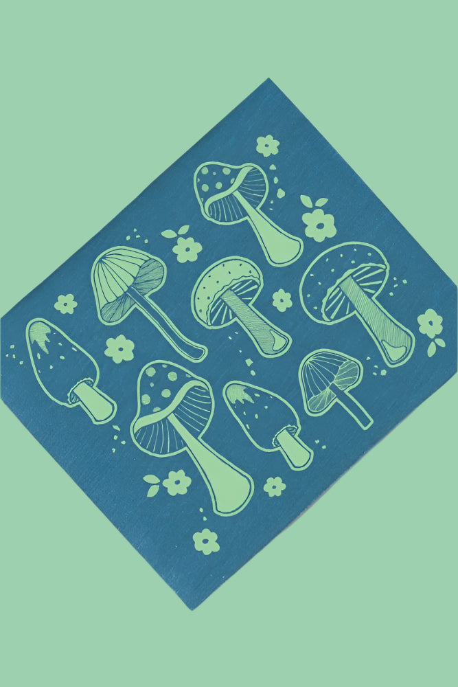 Boho Headband - Retro Mushrooms