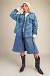 Button Down Plaid Shacket
