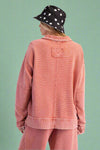 Textured Thermal Washed Pullover
