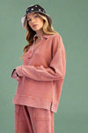 Textured Thermal Washed Pullover