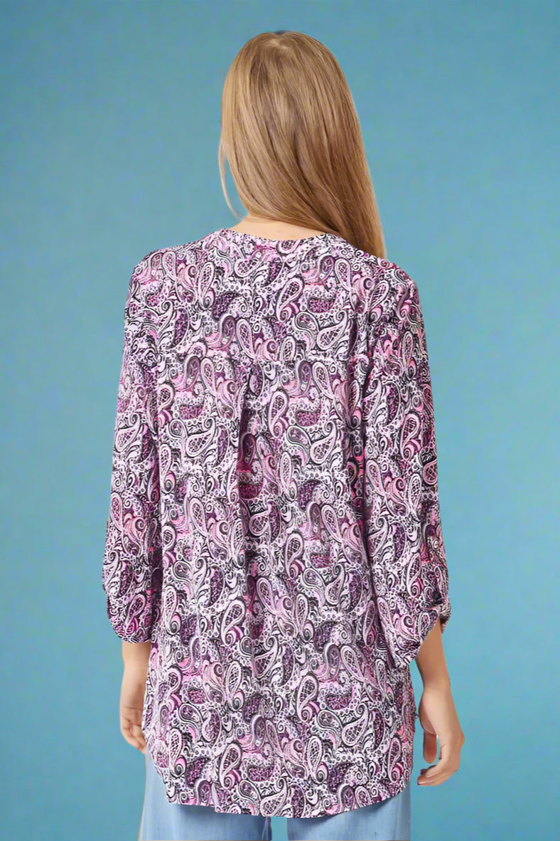 Lizzy Top - Navy Pink