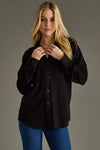 Super Soft Button Up - Black