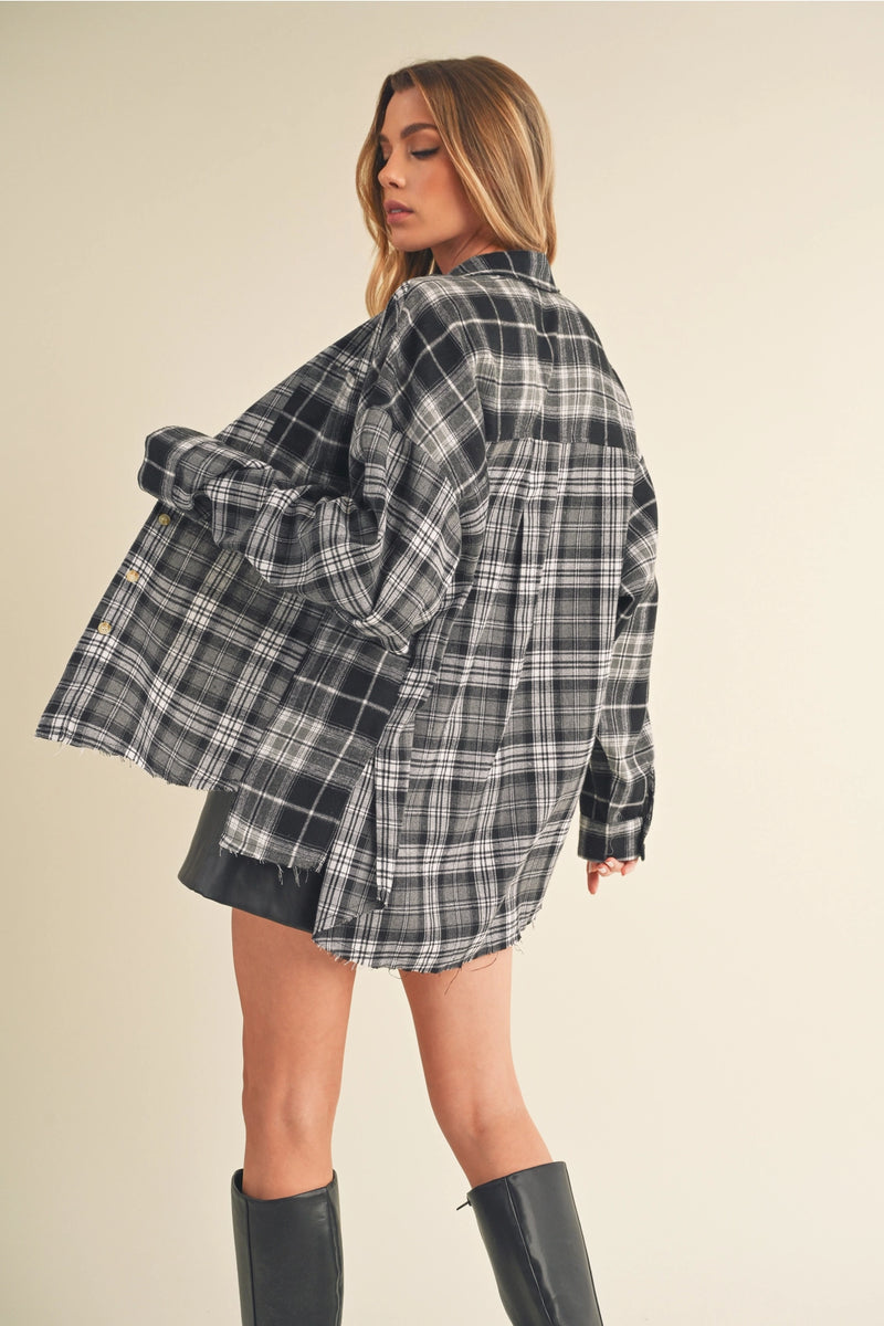 Noelle Flannel Shirt - Black