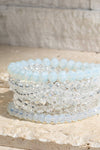 Glass Bead 9 Set Bracelet - Crystal