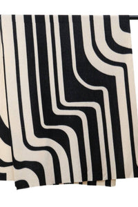 Basic Classic Striped Scarf - Black