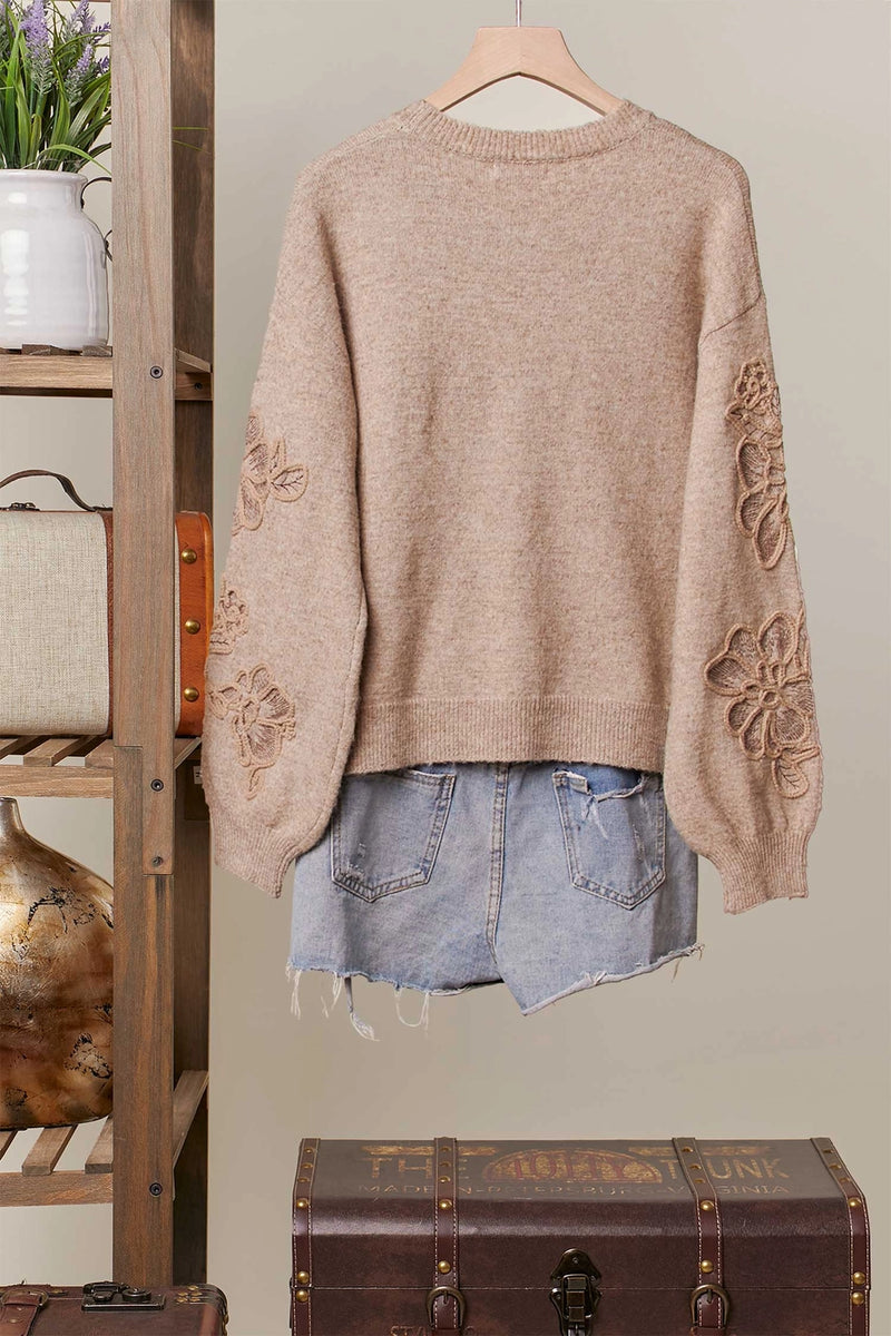 Embroidered Floral Detail Sweater
