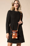 Hand-Painted Genuine Leather Crossbody - Magnolia