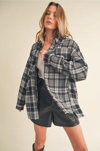 Noelle Flannel Shirt - Black