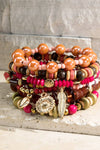 Multi Layered Beads Bracelet - Flamingo