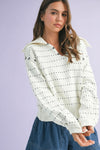 Dot Knit Pullover Sweater