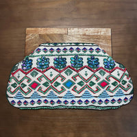Celebration Beaded Clutch Bag Wooden Handle